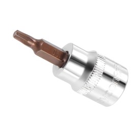 CoCud Torx Bit Socket, 3/8" Drive x T20 S2 Steel CR-V Torx Star Socket Impact Bit Screwdriver Sockets Adapter - (Applications: for Fastening Screws), 1-Pieces