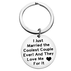 Wedding Planner Appreciation Gift Wedding Officiant Keychain I Just Married the Coolest Couple Ever Keyring Wedding Planner Thank Your Gift for Reverend Preacher Wedding Coordinator