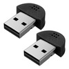 Vidsmow 2PCS Black Mini USB 2.0 Microphone for PC, Portable