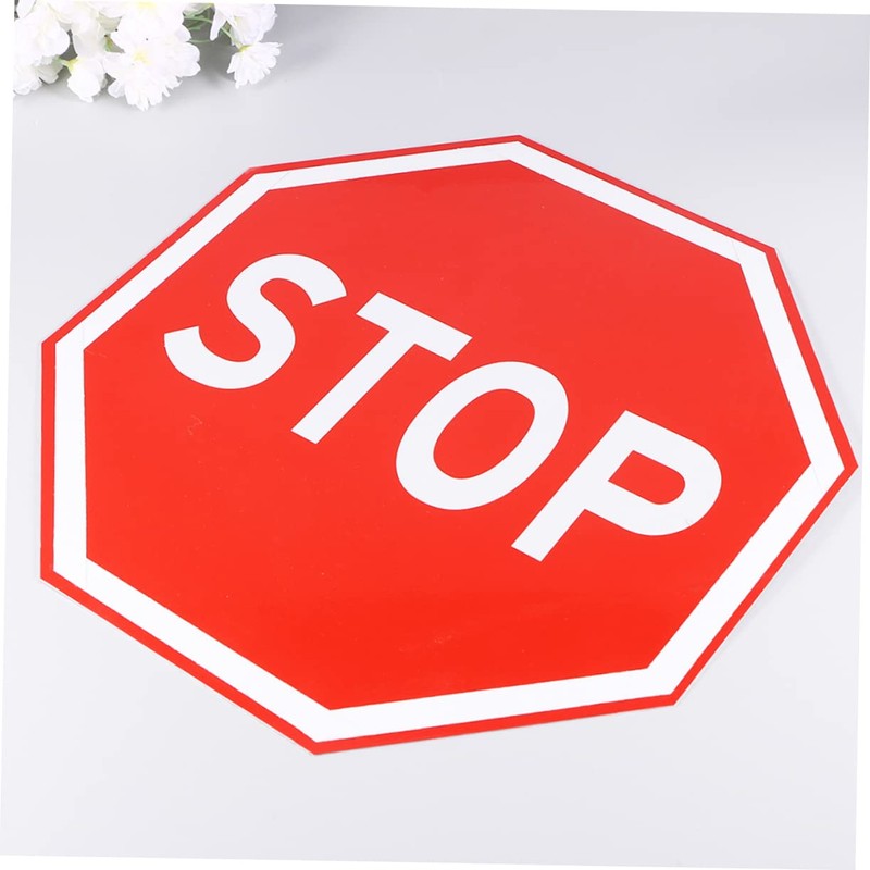CHILDWEET 1pc Stop Traffic Sign Notice for Use Border for