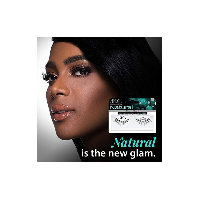 Ardell Natural Lashes Pestañas Postizas 102 Black Demi (Paquete de