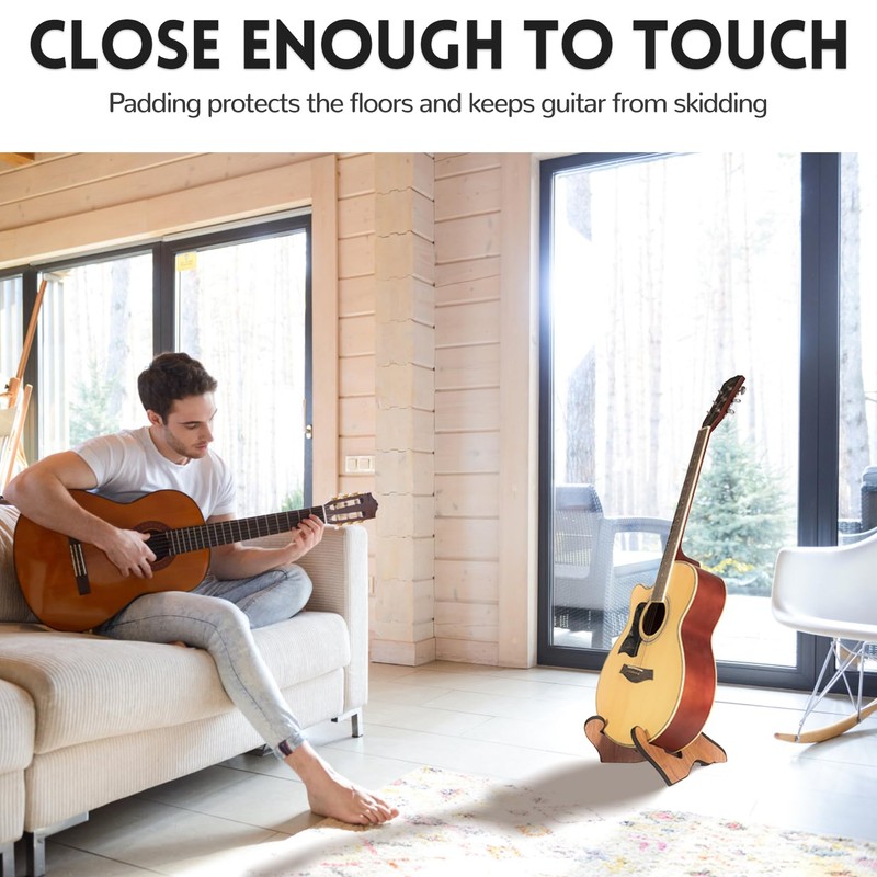 LALAOKS Guitar Stand Wooden Guitar Stand Portable Folding Instrument Holder