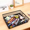 yaenoei 2 Pack Desk Drawer Organizer Tray, Metal Mesh Storage