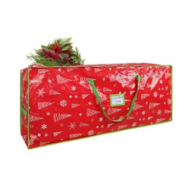 Capslpad Christmas Tree Storage Bag Fits Up to 9 Ft Xmas Holiday Artificial Trees Waterproof Zippered Tree Bag with Reinforced Handles Christmas Storage Case Protects Against Dust Moisture, Red