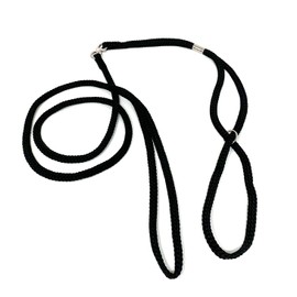 ShowLeine Demonstration Lead for Dog Show Lead Nylon for Small Medium and Large Dogs Black 7 mm x 120 cm