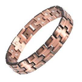 MagVIVACE Copper Ankle Bracelet Women Men for Arthritis and Joint, Magnetic Therapy Anklet with 3500 Gauss Effective Magnets, Healthy Jewelry Gift (CAC-0103C)