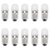 GutReise E10 LED Bulbs 24V Cold White,10pcs AC/DC E10 Miniature