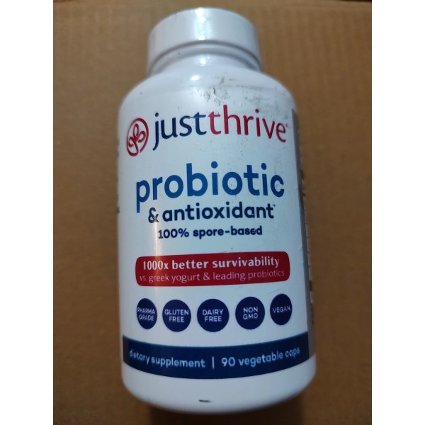 Just Thrive Probiotic & Antioxidant Spore Based Supplement 90 Capsules