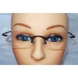 LIPOSUN READING GLASSES ELEGANT RIMLESS BIFOCAL SPRING TEMPLE BI-FOCAL READERS MT2068 - 1.25