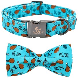Elegant little tail Dog Collar, Thanksgiving Dog Collar Leg Day Holiday Pet Collar Dog Bow Collar Pet Durable Adjustable Girl Boy Dog Collar for Large Dogs