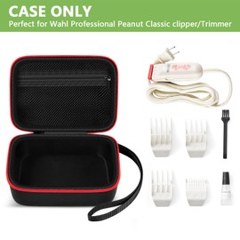 Case for Wahl Professional Peanut Classic Clipper/Trimmer #8685, 8655-200, 8081, 8035 and Attachment Clippers Comb Blade Accessories- Black