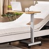 Skuehod Heavy Duty Height Adjustable Overbed Bedside Table Movable with