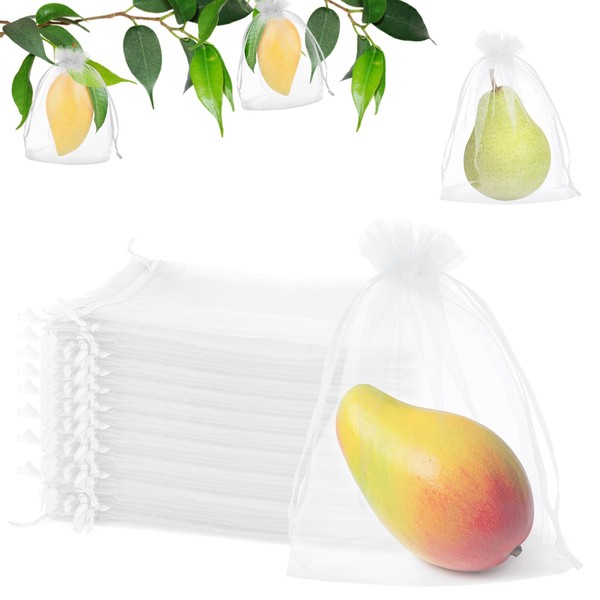 100Pcs Fruit Protection Bags 5''×7'' Fruit Netting Bags for Fruit