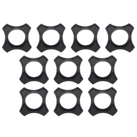 MDXing 10PCS Outer Diameter 60mm Black Imitation Rubber Microphone Skid Rings Microphone Protection Shock Ring Suitable for KTV Party Meeting Room News Interview Stage Performance