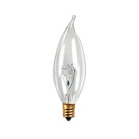 Bulbrite Incandescent CA10 Candelabra Screw Base (E12) Light Bulb, 40 Watt, Clear