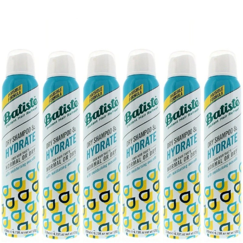 Batiste Hydrating Dry Shampoo INVISIBLE FORMULA 6.73oz 6pk