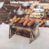 Folding BBQ Grill Heat Resistant Stainless Steel Collapsible Charcoal Grill