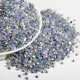 Beadsland Hotfix Rhinestones Bulk, 14400PCS Crystal Hot Fix Rhinestones for Crafts Clothes DIY Decoration, Crystal AB, SS6, 1.9-2.1mm