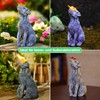 Yeomoo Solar Dog Figure with Butterfly Decoration for Outdoors, Garden