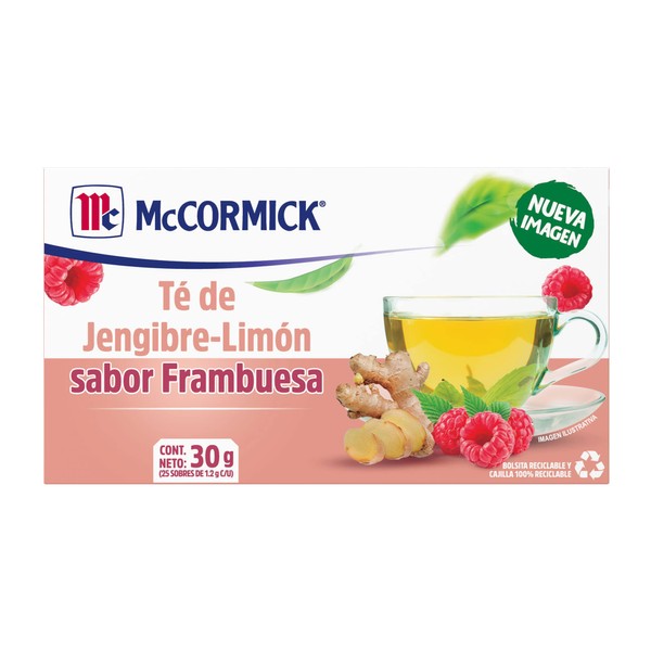 McCormick Té de Jengibre con Limón sabor Frambuesa 25 sobres