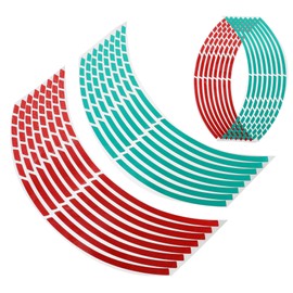 Totority 4sheets Reflective Wheel Rim Stickers for Cars Motorcycles Decal Stylish Auto Wheel Rim Decals Unique Design for Eye-catching Vehicle Decoration