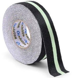 Anti Slip Traction Tape Glow Dark Dark Green Stripe 2In/3in/4in X 60ft High Traction Waterproof EVA Material Double SidedColor: Luminescent, Length: 60 ft, Size: 3 in x 60 ft, Width: Standard