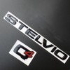 3D Letter Metal Trunk Stelvio Q4 Black red Suitable for