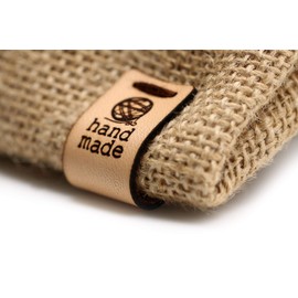 Handmade Leather Labels Model D - (Pack of 30 - First Standard Text)