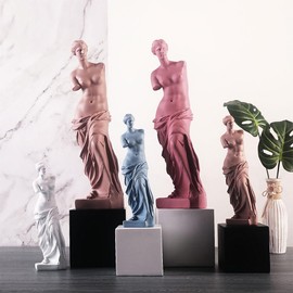 TOPBATHY 1pc Resin Ornaments - Aphrodite & Male Figurines - Broken Arm Statue, Mini Roman & Goddess Statue