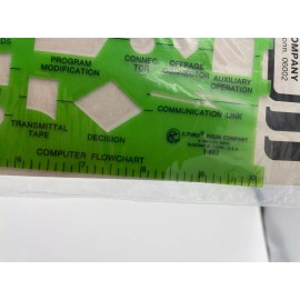 C-THRU COMPUTER FLOWCHART Template T-803 NOS On Card Vintage Bloomfield CT