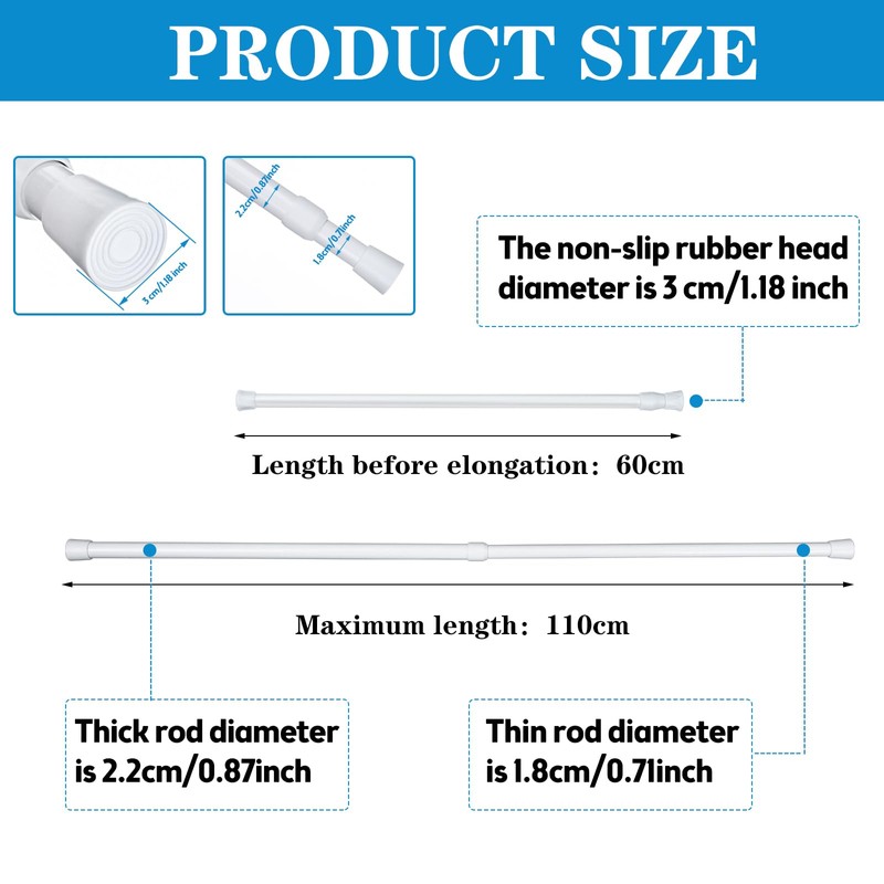 4 Pack Sliding Door Security Bar Adjustable Sliding Glass Door