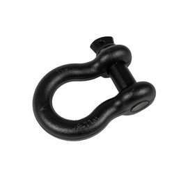 Bulletproof 1-1/4" D-Ring Shackle 18 Ton Working Load Limit - Heavy Duty Recovery Shackle with 1-3/8" Threaded Pin - Forged Steel - Black Powder Coat Finish