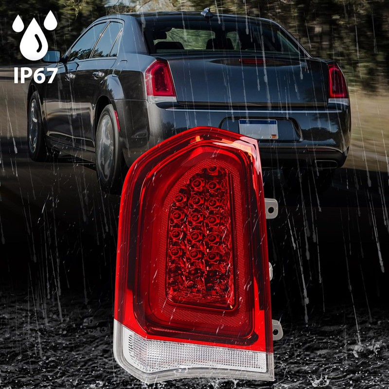 FIONE Full LED Tail Lights Compatible with Chrysler 300/300C 2015-2023