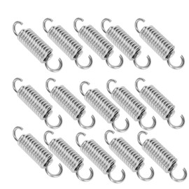 Pack of 15 Stainless Steel Double Hook Tension Spring 304 Stainless Steel Compression Springs 1.2mm x 8mm x 30mm Tension Spring with Steel Hook
