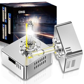 NAVOROGE D5S HID Bulbs, 6000K 35W Cool White Xenon D5S High Low Beam HID Bulb Xenon Replacement Bulb Pack of 2