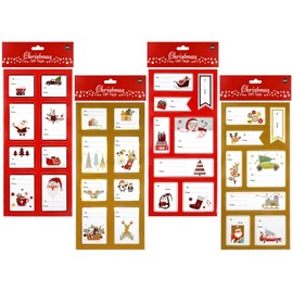 Jactales Christmas Gift Tag Stickers - Gold & Red Foil,Large Xmas Present Label Stickers for Gift Bags, Self Adhesive Holiday Wrapping Name Tags,to and from Sticky Tags,Just Peel and Stick On,96 PCS