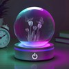 Briignite LED Night Light, 3D Crystal Ball Night Lights Butterflies