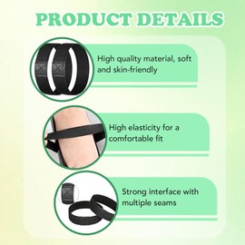 GUTERTOP 6 Pairs of Shoelaces Fixing Strap for Football Boots Against Loosening Loosening Loosening, Tear-Resistant Fixation Made from Sustainable, black