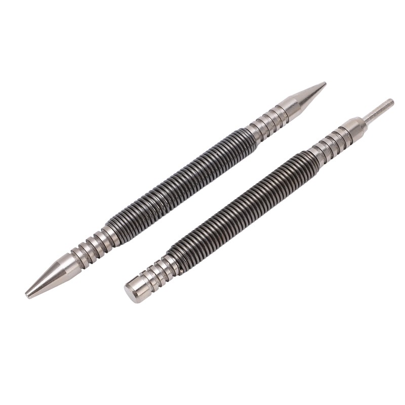 2pcs Hinge Pin Punch Set Spring Loaded Design Carbon Steel