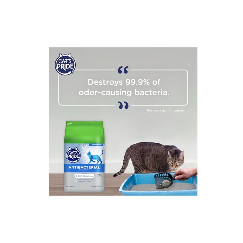 Cat's Pride NEW Antibacterial Cat Litter: Destroys 99.9% of Odor-Causing
