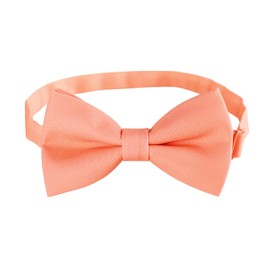 Kajeer Classic Pre-Tied Mens Bow Ties Formal Adjustable Solid Tuxedo Bowtie for for Adults & Children(Light Peach, M - (6-18 years, kids, teens))