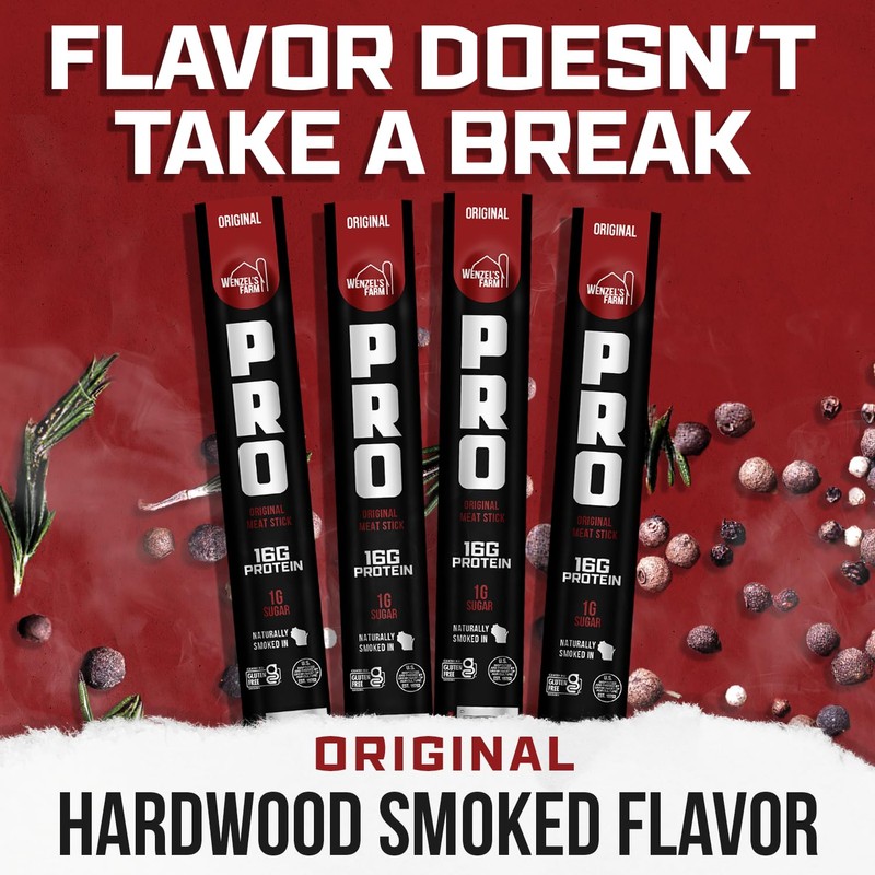 Wenzel's Farm PRO Snack Sticks - Naturally Smoked, Handcrafted with