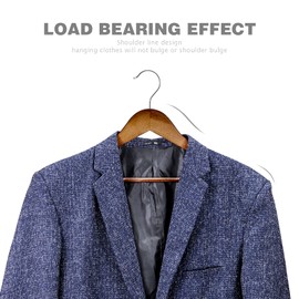 HOUSE DAY Wooden Hangers 20 Pack, Heavy Duty Wood Coat Hangers for Closet, Smooth Finish Wooden Suit Hanger with Non Slip Pants Bar, Sturdy Walnut Wood Clothes Hanger for Shirts