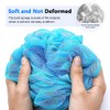 Forenee Loofah Stick Malla Suave Luffa Mango Madera Antideslizante Hecho