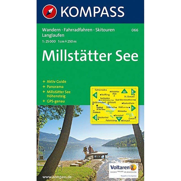 Millstätter See: Wander-, Langlauf- und Bikekarte, mit Skitouren. Mit Panorama.