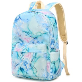 School Backpack Teen Girls Lightweight College Waterproof School Laptop Casual Backpack (Purple Blue Green)