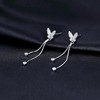 Butterfly Pendant Tassel Earrings for Women Butterfly Long Drop Dangle