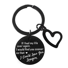 MADHAHEFU Couples Keyring Anniversary Valentines Gifts for Him Her Wife Husband Boyfriend Girlfriend Christmas Birthday Gifts