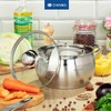 Daniks Classic Stainless Steel Stock Pot with Glass Lid –