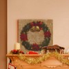 Renditions Gallery Poinsettia & Bells Wreath Wall Art, Christmas &